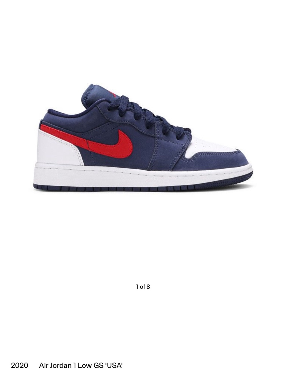 Nike Kids Low-Top Sneakers in Navy/Red/White